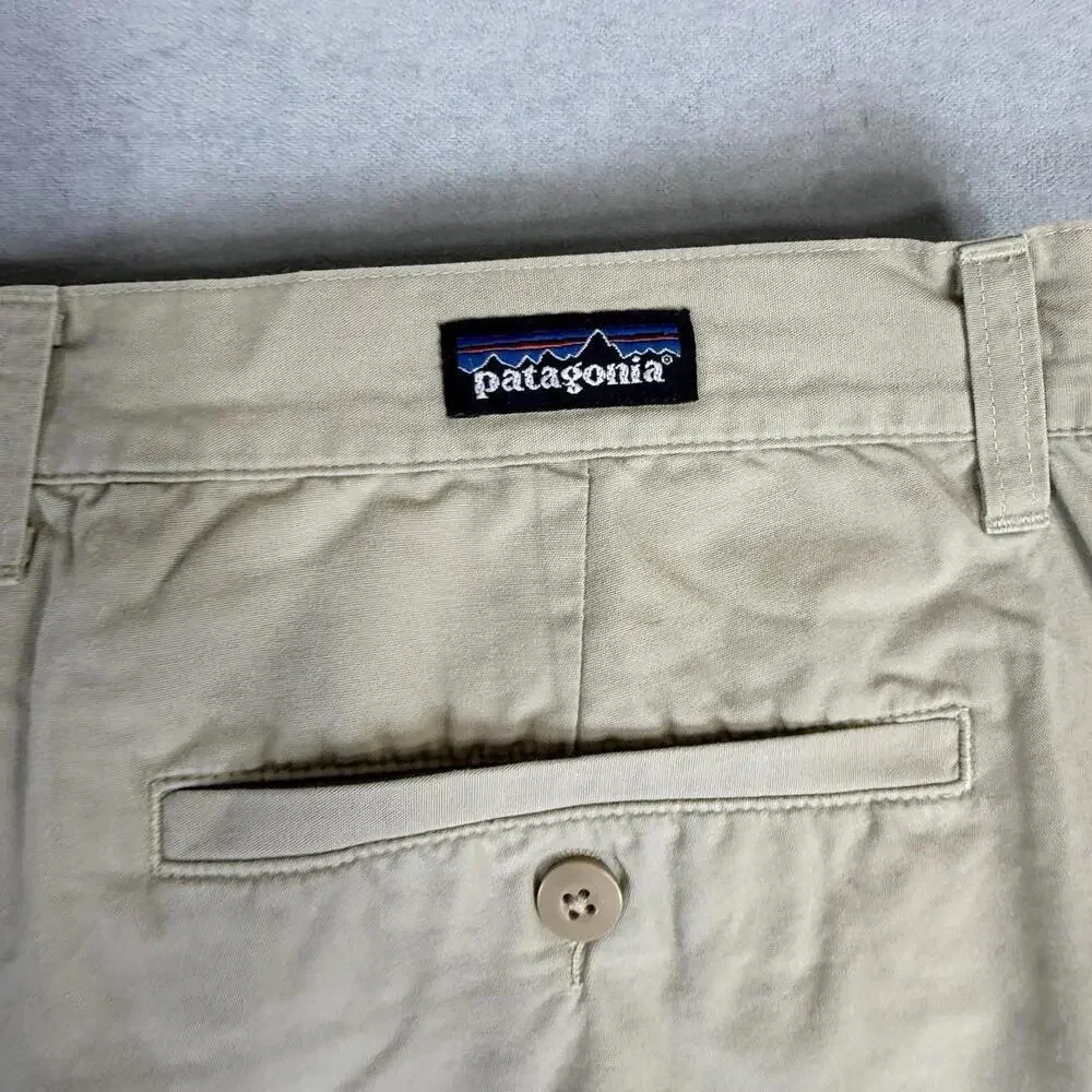 Patagonia All Wear Pants Mens 38 Beige 100% Organic Cotton Lightweight Outdoor